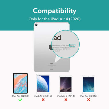 ESR for iPad Air 5th Generation Cover (2022) and iPad Air 4th Generation Cover (2020), Slim and Lightweight, Auto Sleep/Wake, Trifold Stand, Soft TPU Cover, iPad Air 5/4 Case, Navy Blue