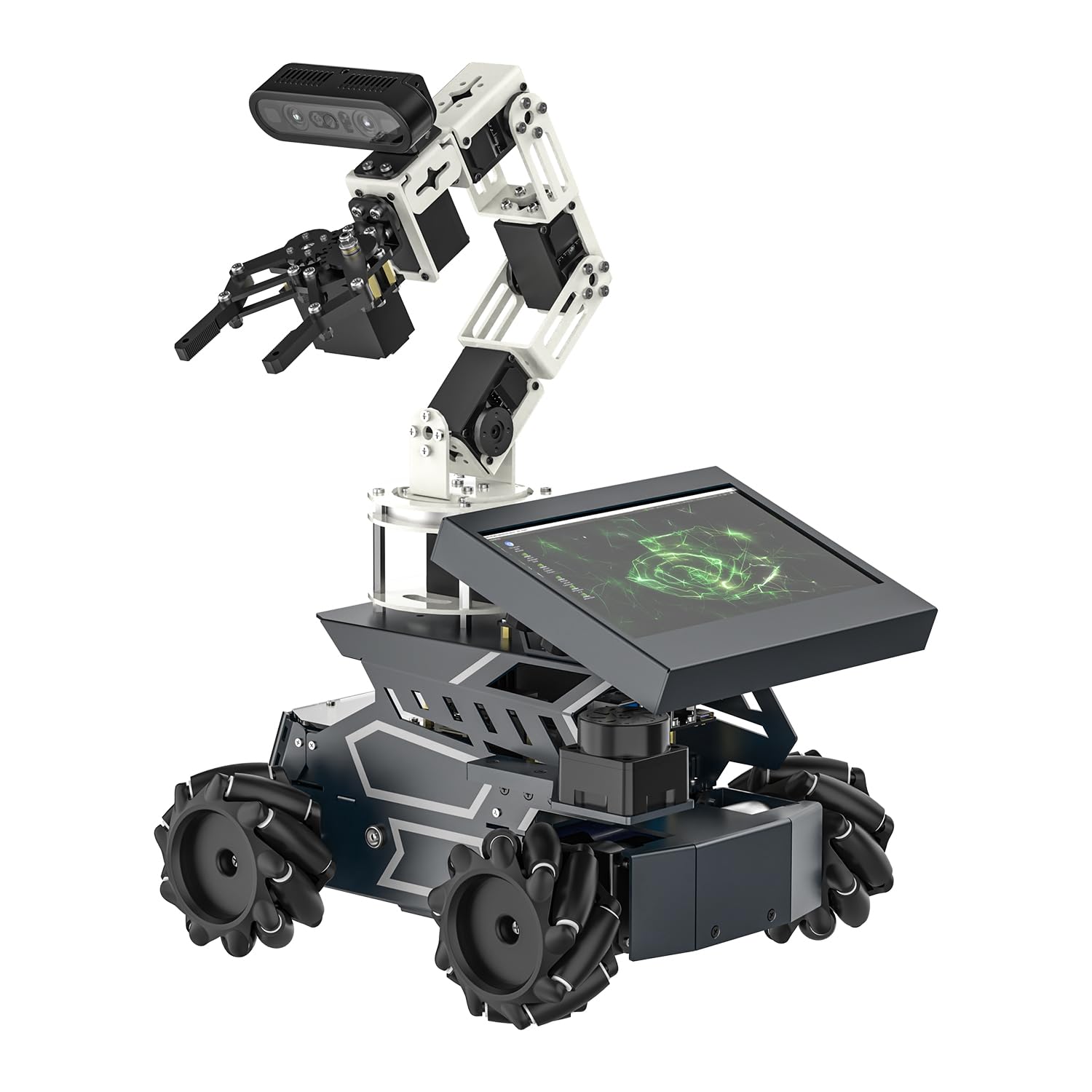 Yahboom ROSMASTER M3 Pro ROS2 Robot with Mecanum Wheel Support Multimodal AI Large Model, AI Voice Interaction, Vision Recognition(7-inch Display Optional) (Without Display-Orin Nano 8GB Ver)