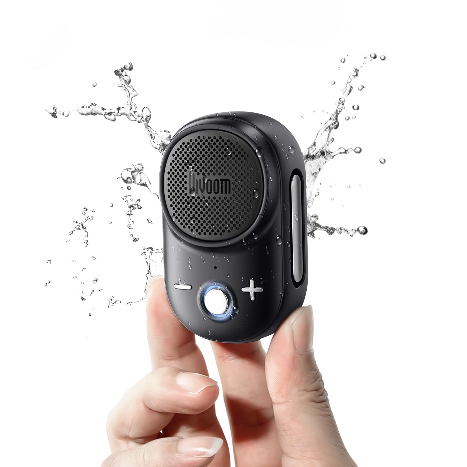 Divoom Itour-S Portable Mini Wearable Bluetooth Speaker, Big Audio and Punchy Bass,Clip-On Design, IP67 Waterproof and Dustproof,10 Hours Playtime,Speaker for Home Travel Office and Outdoors (Pink)