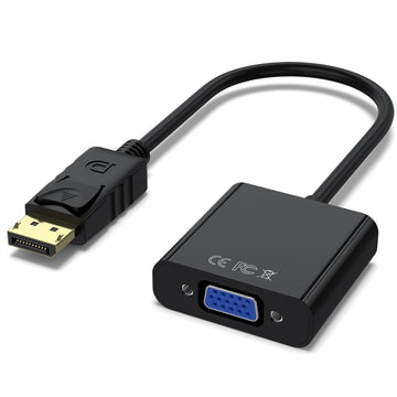 Tobfit DisplayPort to VGA Adapter 1080P, Premium Gold-Plated DP to VGA Converter (Male to Female) for Laptop, Desktop, Monitor, Projector, TV - Compatible with Dell, HP, Lenovo, ASUS & More