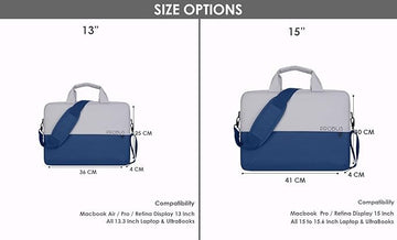 Probus Dual Tone Laptop Slim Sleeve Bag for 13.3 Inch Laptop/MacBook/Chromebook - Blue