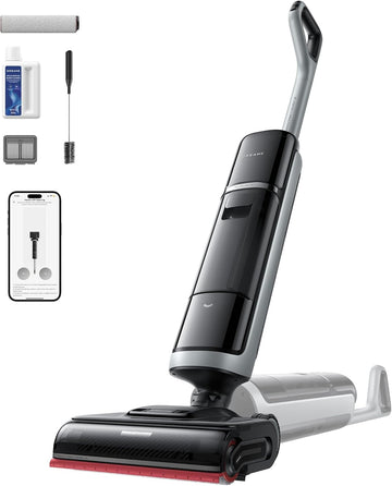 dreame H15 Pro Heat Wet Dry Vacuum and Mop, 185°F Hot Water Floor Cleaning | 0 Hair Tangle for Pet, Vacuum Cleaner with AI Robotic Arm, 22KPa Suction, 180° Lie-Flat, Hot Self Cleaning, Edge to Edge
