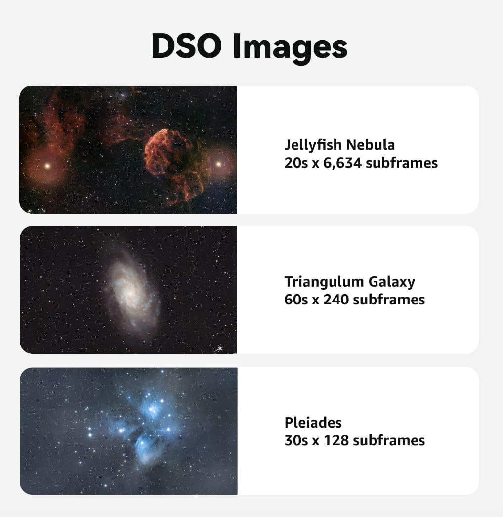 Dwarf 3 Smart Telescope - Portable, Capture Astronomy/Wildlife/Panorama, EQ Mode, Cloud Processing, 4K Auto-Tracking, Ultra-Light 3lb, Suits All Ages