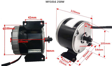 MY1016 24V 250W 2650RPM DC Motor for E-bike ebike Bicycle