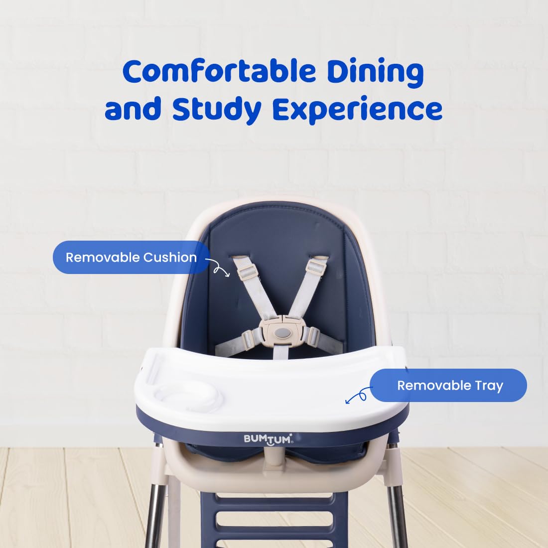 Bumtum Baby High Chair 4 In 1 Convertible Folding With Footrest, Convertible To High Chair, Low Chair, Feeding Seat With Cushion Pad (Green) - Foam, Plastic, Metal, 6.29 X 11.41 Inch