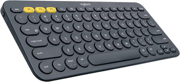 Logitech K380 Pebble Multi-Device Bluetooth Keyboard – Windows, Mac, Chrome OS, Android, iPad, iPhone, Apple TV Compatible – with Flow Cross-Computer Control and Easy-Switch up to 3 Devices –Dark Grey