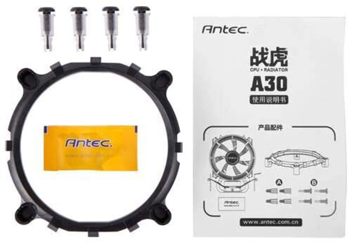 Antec A30 CPU Air Cooler 92mm Blue LED Fan Compact Heatsink for Intel AMD Sockets