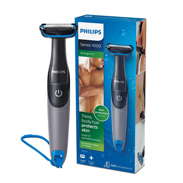 Philips Showerproof Body & Balls Trimmer for Men Private Parts | Bi-directional Trimming| Skin Safe Intimate Grooming | Skin Protection System | 2yrs Warranty | India's #1 Men's Trimmer* | BG1025