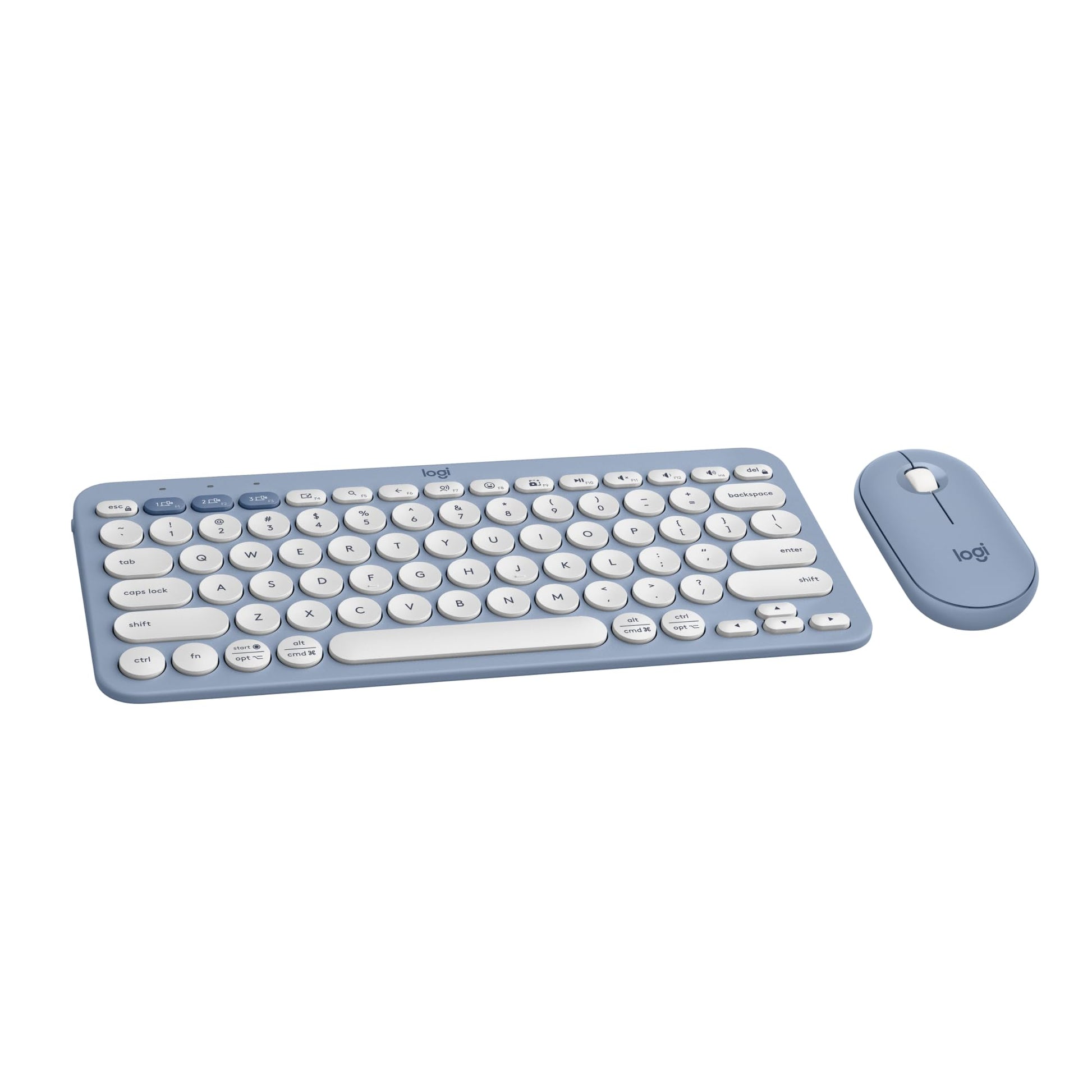 Logitech Pebble 2 Combo, Wireless Keyboard and Mouse, Quiet and Portable, Customisable, Logi Bolt, Bluetooth, Easy-Switch for Windows, macOS, iPadOS, Chrome - Tonal Graphite