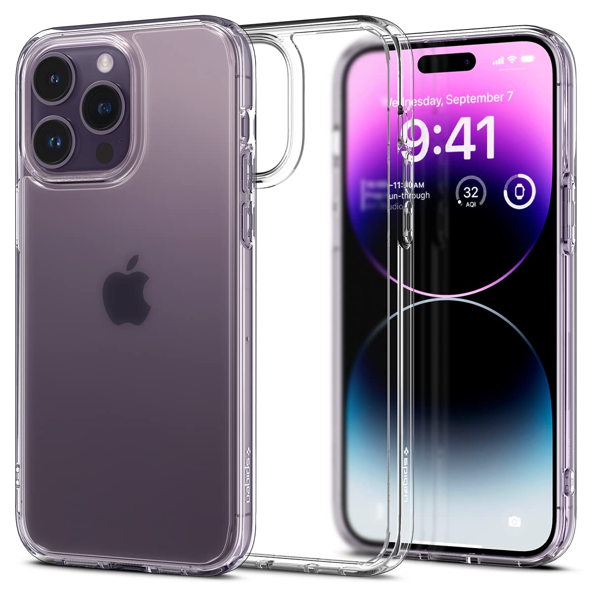 Spigen Ultra Hybrid Back Cover Case Compatible with iPhone 14 Pro Max (TPU + Poly Carbonate | Crystal Clear)