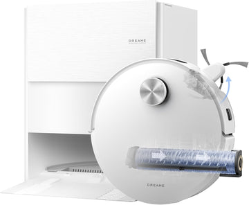 dreame Aqua10 Roller AE Robot Vacuum and Mop, Fresh Water Self-Washing | Carpet-Safe Roller Guard, Thermo Mopping, 30,000Pa Suction & Detangling for Hair, Edge to Corner Cleaning