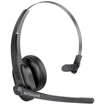 AirSound M99 Pro Bluetooth V5.0 Wireless Headset | Flexible Microphone, for Conference Calls, 24 Hr Talk Time, CVC 8.0 Noise-Cancelling On-Ear for Office Business Online Meeting, Call Centre.