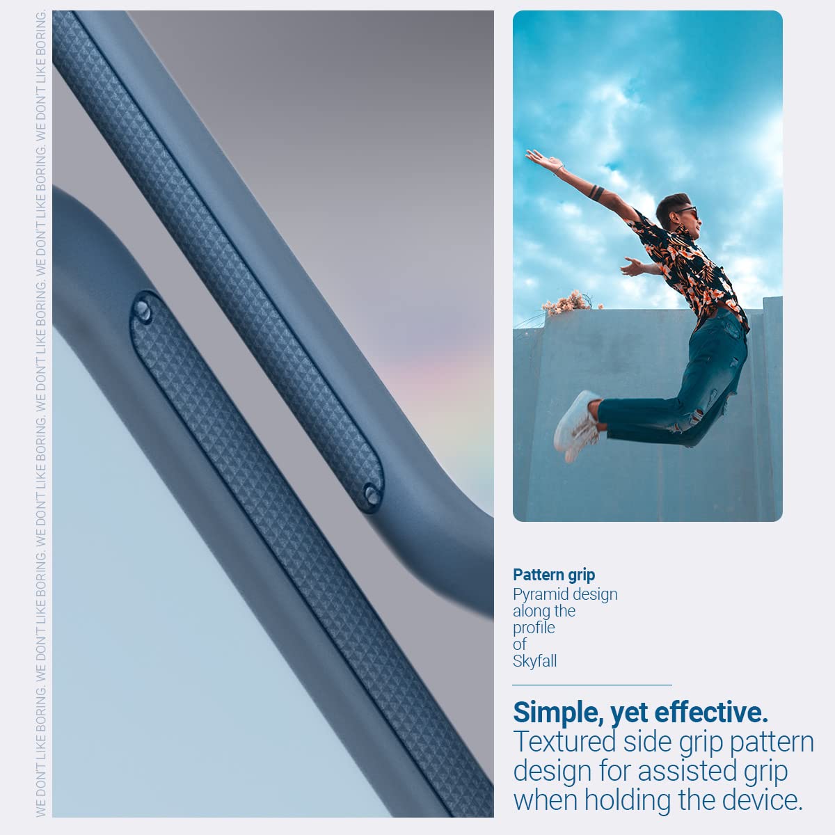 CASEOLOGY by Spigen Skyfall Back Cover Case Compatible For iPhone 14 Plus (TPU and Polycarbonate|Sky Blue)