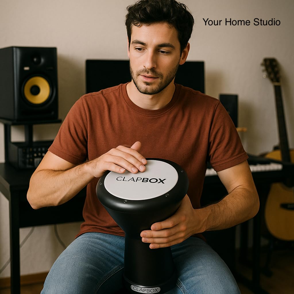 Clapbox Darbuka- Aluminium (9 Inches, Black) Full Size