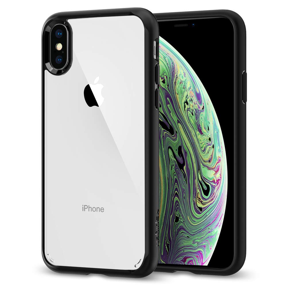 Spigen Ultra Hybrid Back Cover Case Compatible with iPhone Xs/X (TPU + Poly Carbonate | Matte Black)