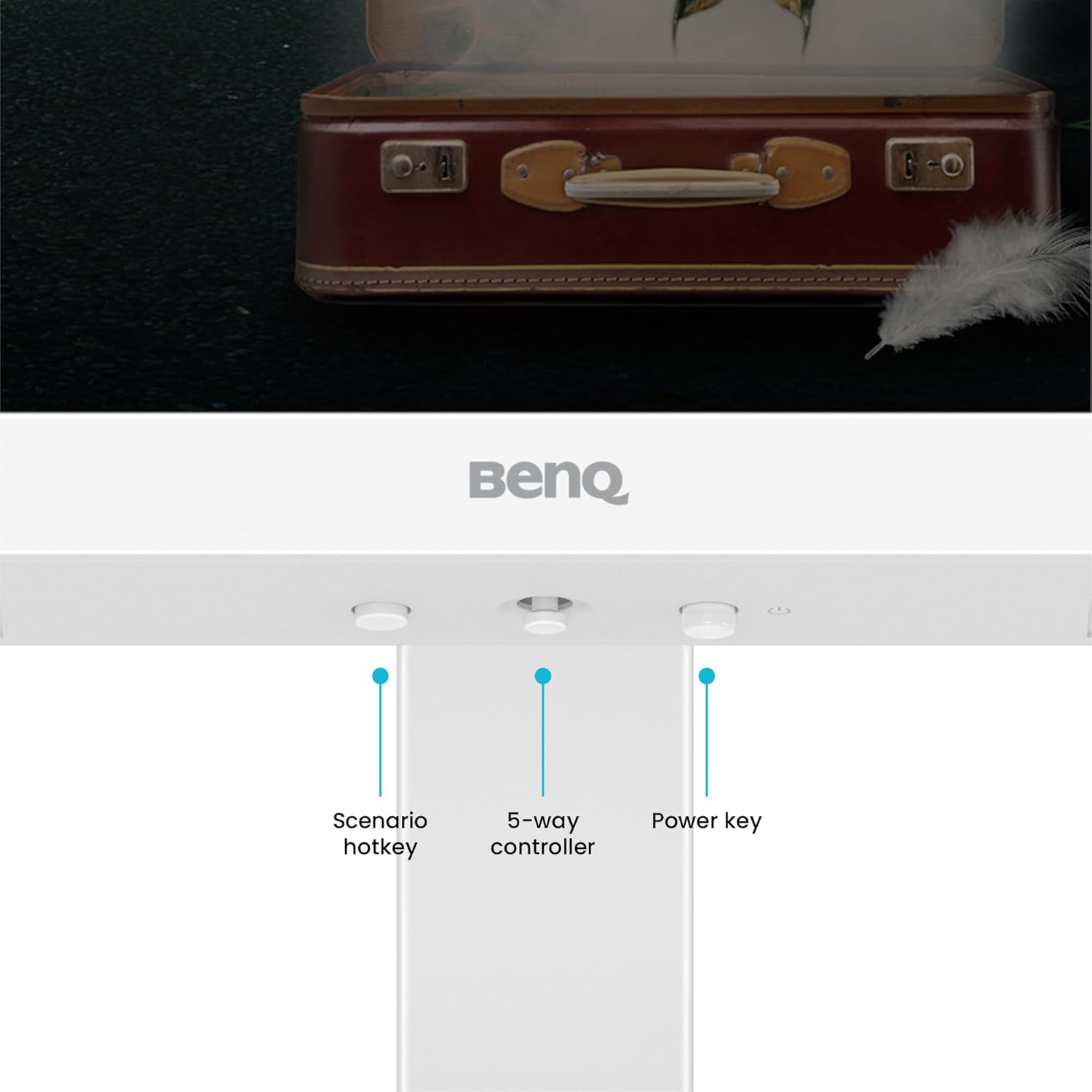 BenQ EW2790U 27” 4K UHD 3840x2160 Entertainment Monitor with 95% P3| AI Contrast| 5Wx2 treVolo Speakers| USB Type-C (65W PD)| 3xHDMI|USB Hub| Ergonomic Design|Display Pilot 2| Eye-Care (White)