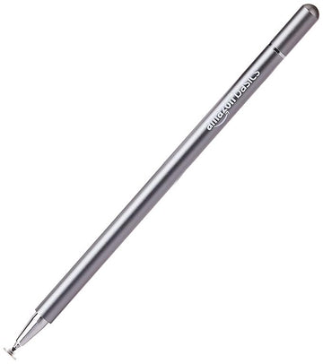 Amazon Basics Capacitive Stylus Pen AB-S2 for iOS and Android Touchscreen Devices, Fine Point Disc Tip, Lightweight Metal Body with Magnetic Cover, (Grey)