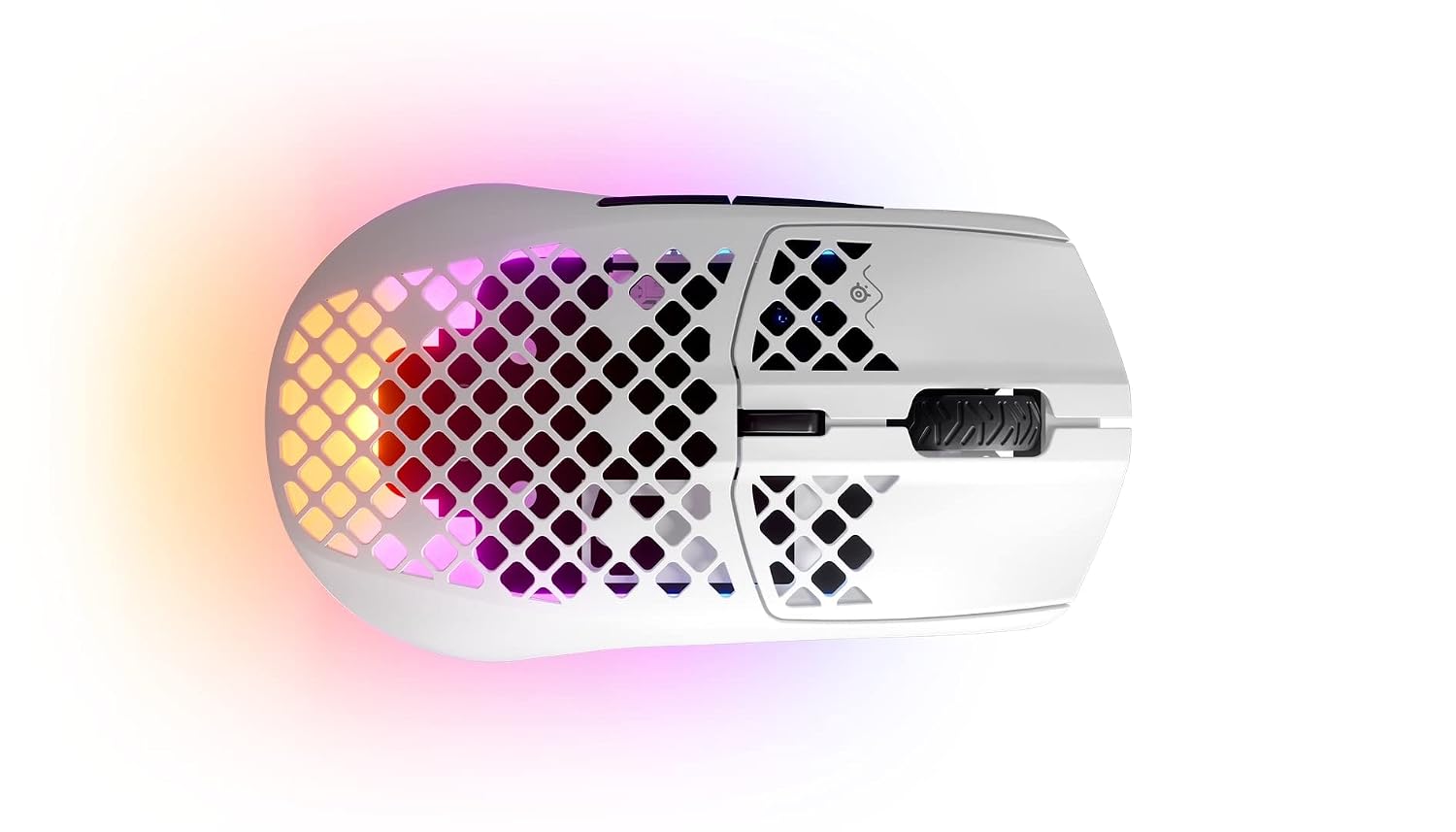 SteelSeries Aerox 3 Wireless - Super Light Gaming Mouse - 18,000 CPI TrueMove Air Optical Sensor - Ultra-Lightweight 68g Water Resistant Design - 200 Hour Battery Life Snow,White,62612