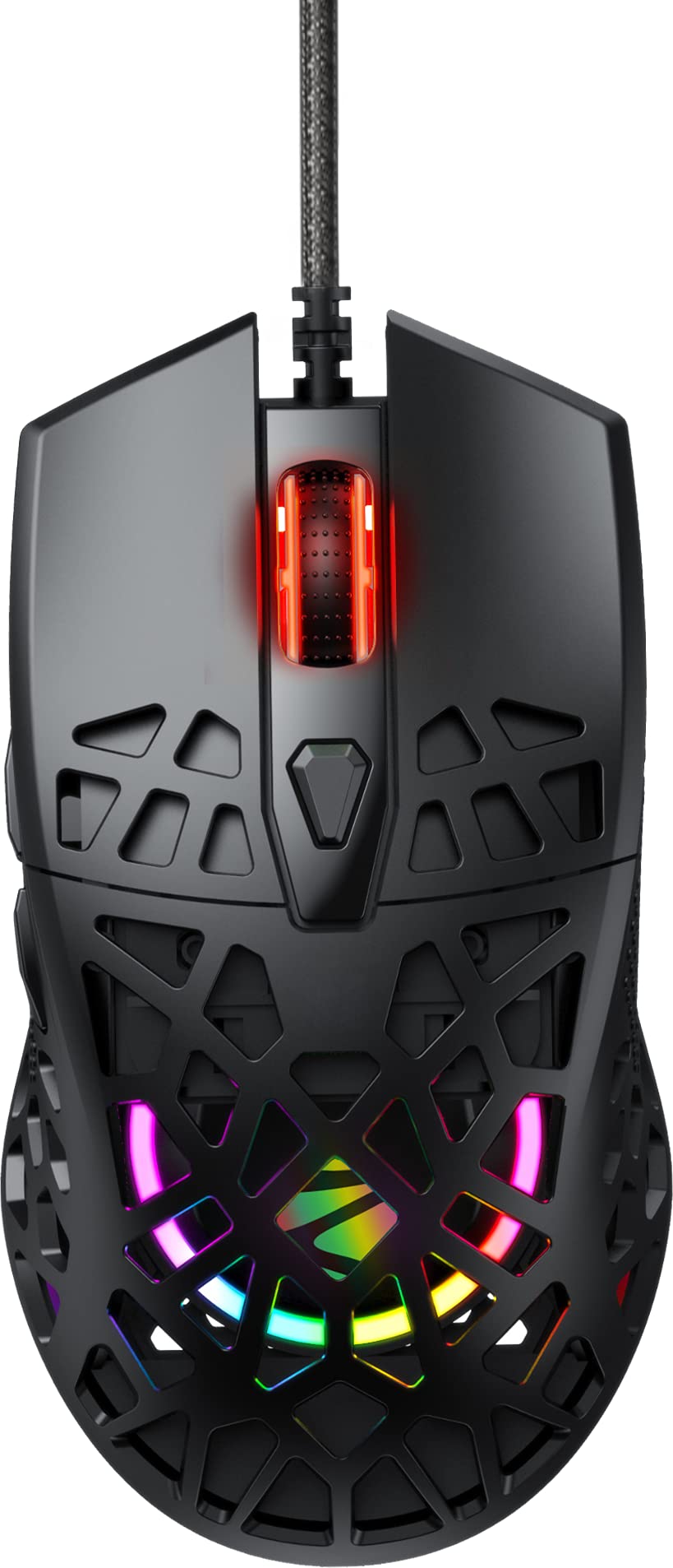 Zebronics-Transformer-M with a High-Performance Gold-Plated USB Mouse: 6 Buttons, Multi-Color LED Lights,High-Resolution Sensor with max 3600 DPI, and DPI Switch(White)