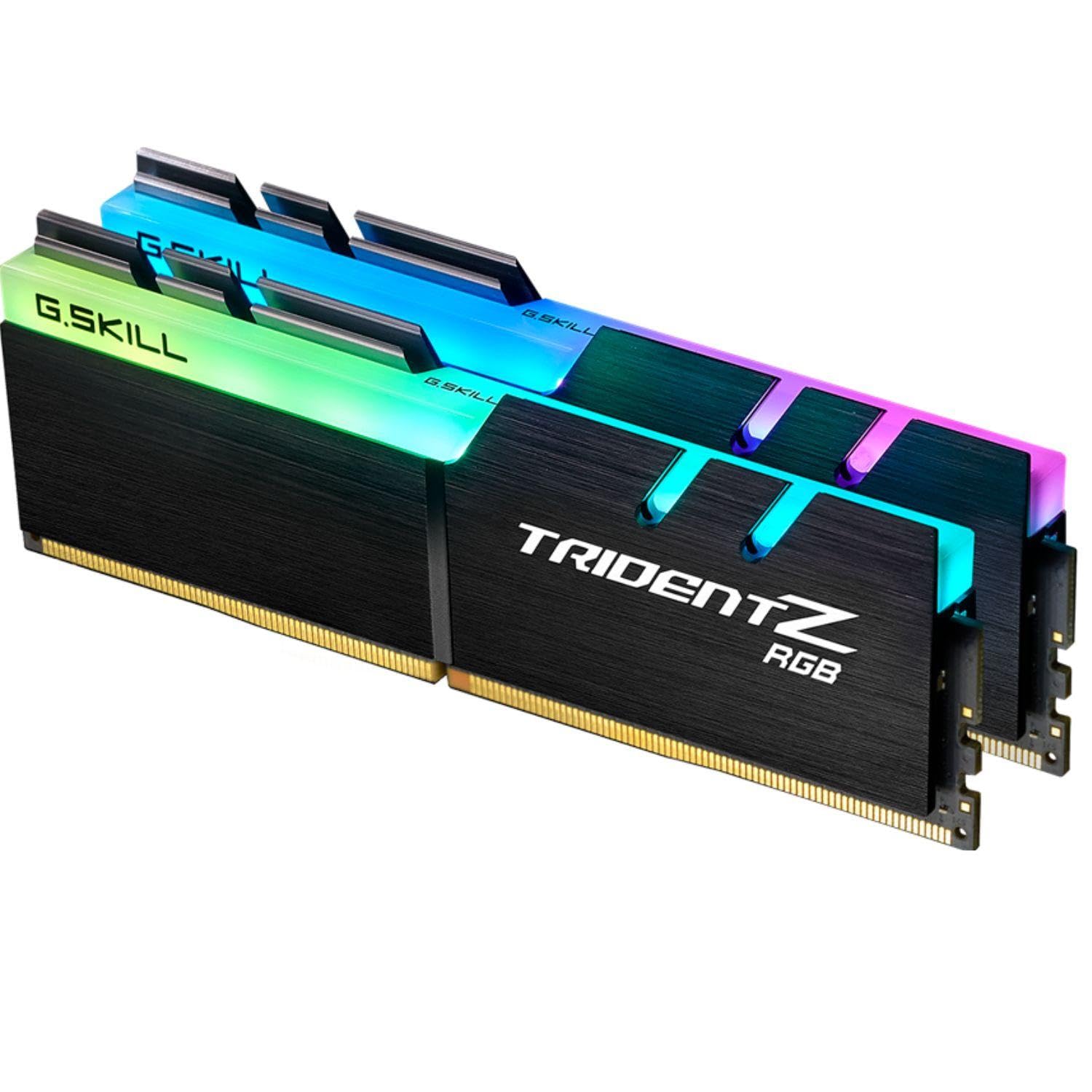 G.Skill Trident Z RGB 32GB(2x16GB) DDR4-3600MHz CL18-22-22-42 1.35V Desktop Memory RAM - F4-3600C18D-32GTZR, Black