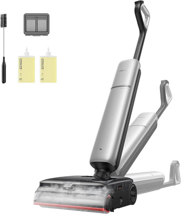 DREAME Aero Ultra Steam Vacuum Mop, 392℉ Steam, 194℉ Hot Water, FoamWash | Wet Dry Vacuum with 30kPa Suction, 3.88in Slim Floor Washer, Auto Self-Clean, Tangle-Free, GlideWheel Assist, LED Headlight