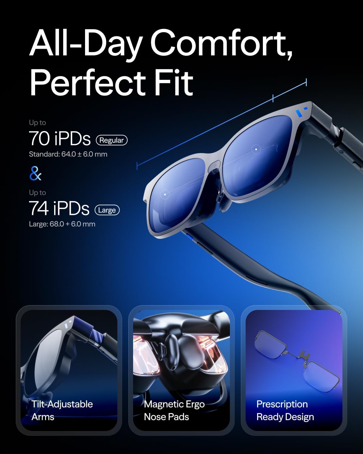 VITURE Beast XR/AR Glasses: Biggest. Brightest. Smartest. 174" 1200p 58° FOV, Built-in VisionPair™ 3DoF, Dynamic Dimming, Harman Audio, for iPhone, Android, Mac, PC, Switch 2