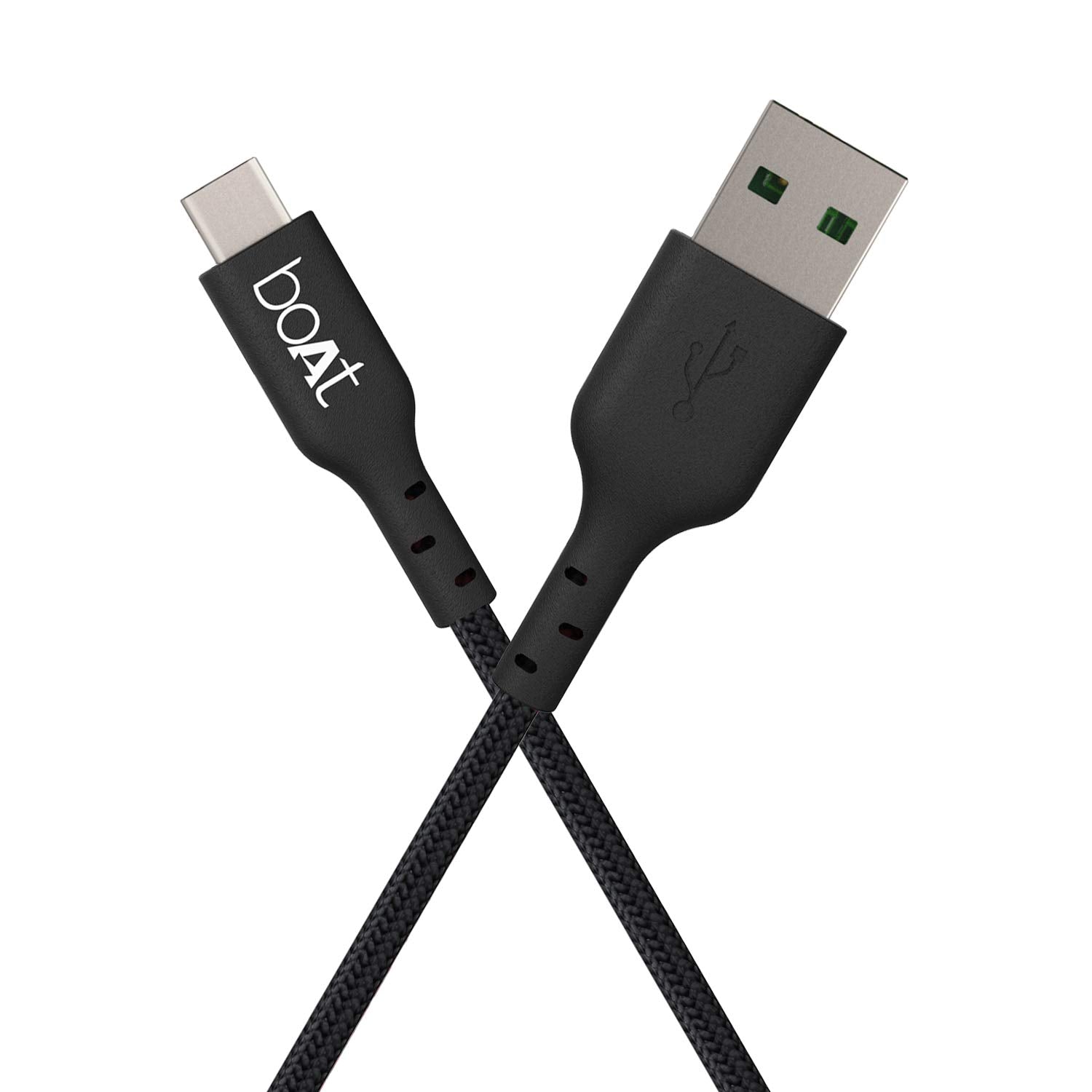 boAt A 350 Type C Cable for Smartphone, Charging Adapter (1.5m, Carbon Black)