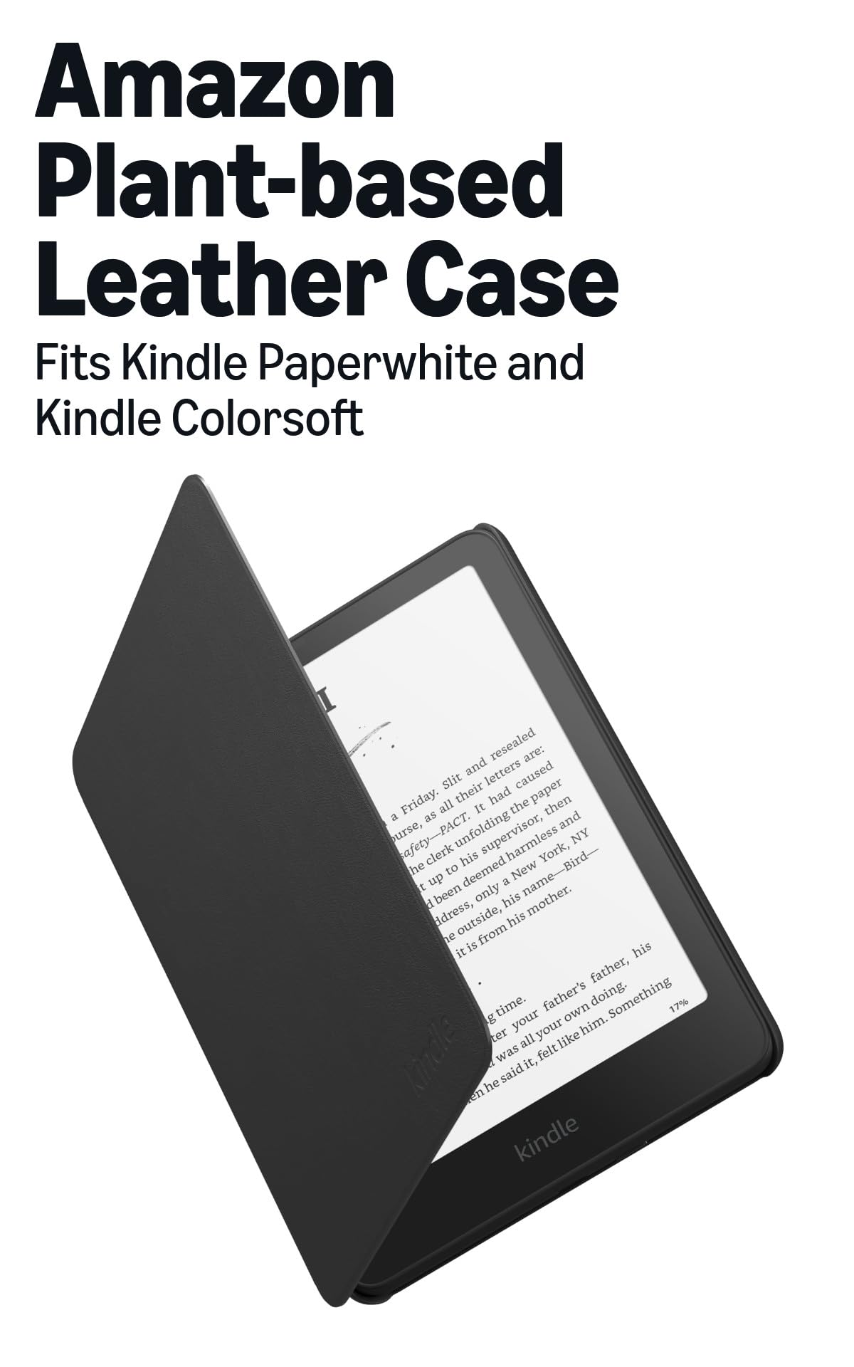 Amazon Plant-Based Leather Case- Lightweight, Protective Cover Designed with Sustainability in Mind for Kindle Paperwhite and Kindle Colorsoft