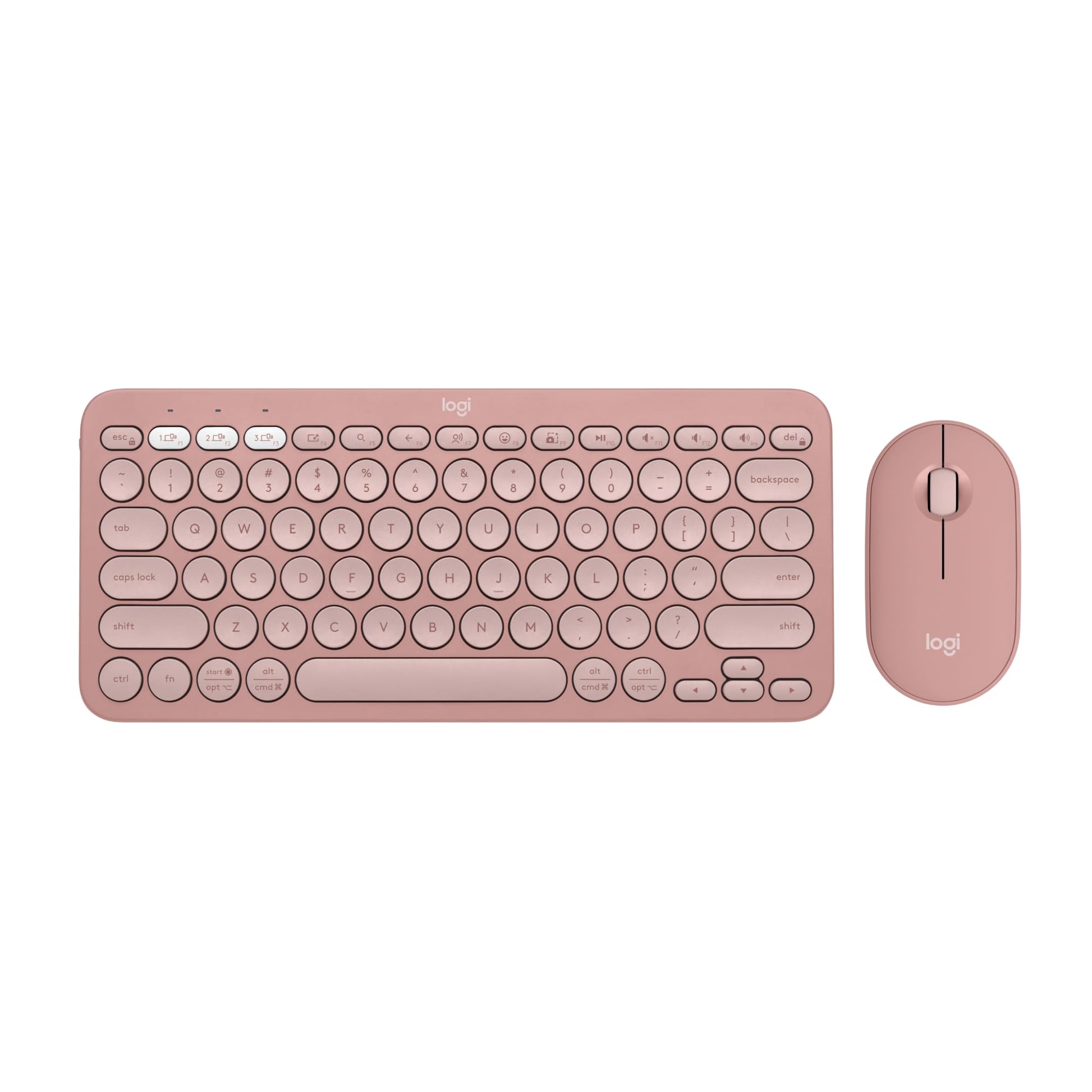 Logitech Pebble 2 Combo, Wireless Keyboard and Mouse, Quiet and Portable, Customisable, Logi Bolt, Bluetooth, Easy-Switch for Windows, macOS, iPadOS, Chrome - Tonal Blue