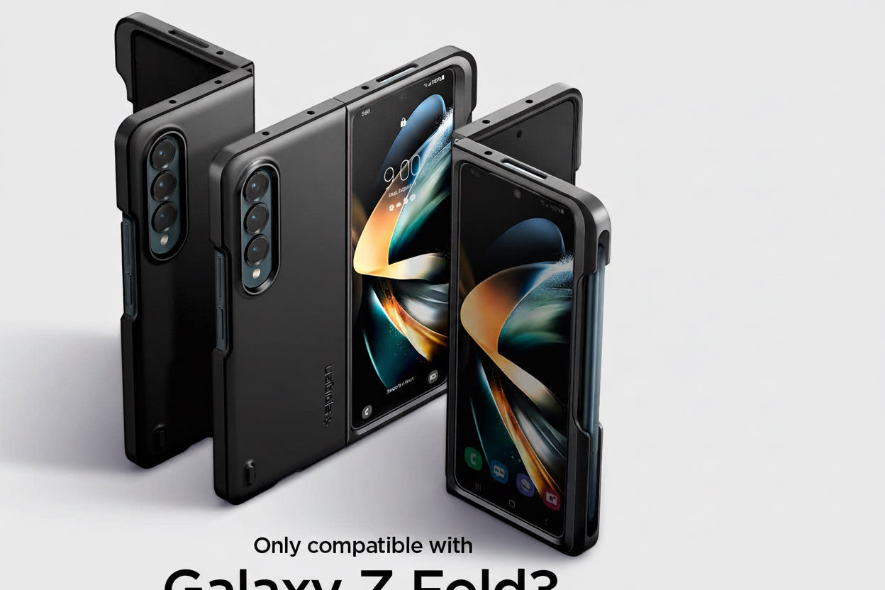 Spigen Thin Fit P for Samsung Galaxy Z Fold 4 Case, Galaxy Z Fold4 Back Cover (2022) - TPU+Poly Carbonate｜Black