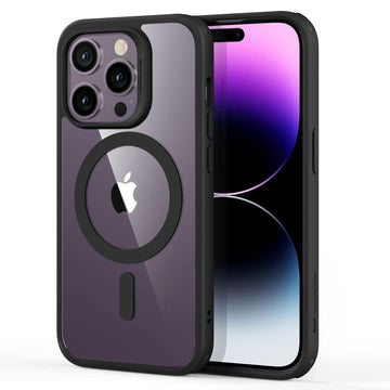 ESR for iPhone 14 Pro Max Case, Compatible with MagSafe, Scratch-Resistant, Thin and Slim, Classic Shockproof Military-Grade Protection, TPU, Magnetic Back Cover, Clear Black