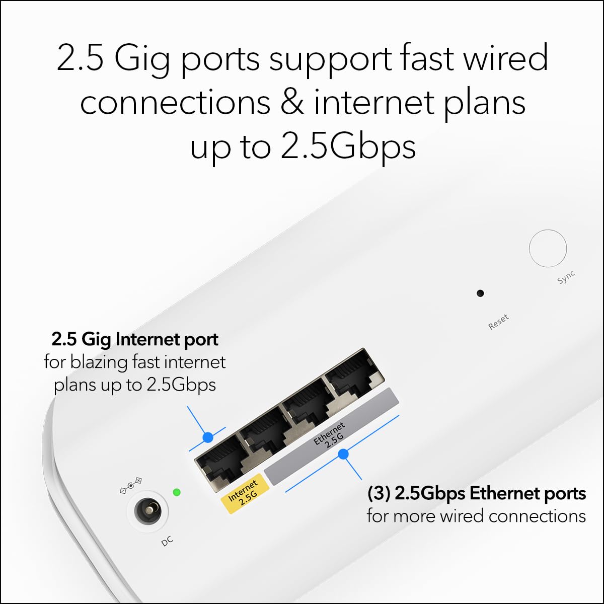 NETGEAR Orbi 770 Series Tri-Band WiFi 7 Mesh Network System (RBE772) - Router + 1 Satellite Extender, Security Features, Up to 11Gbps, Covers up to 5,500 sq.ft., 100 Devices, 2.5 Gig Internet Port