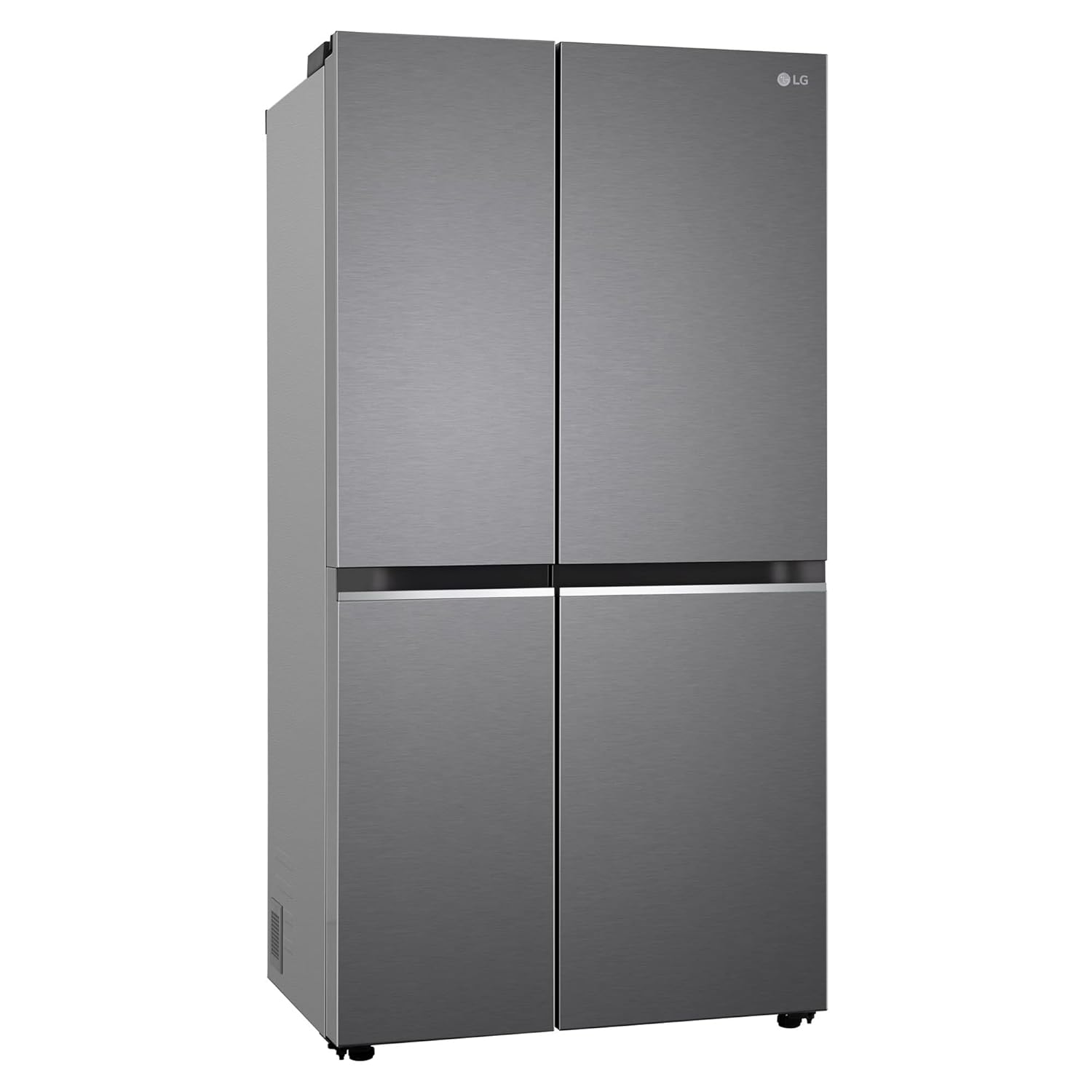 LG 655 L, 3 Star, Frost-Free Smart Inverter Double Door Side-By-Side Refrigerator (GL-B257HDSY, Dazzle Steel, Smart Diagnosis, Express Freeze | Multi Air-Flow)