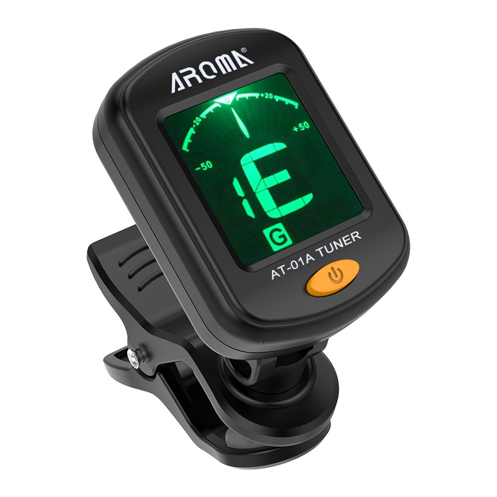 Docooler AROMA Guitar Tuner AT-01A Rotatable Clip-on Tuner LCD Display for Chromatic Guitar Bass Ukulele Violin