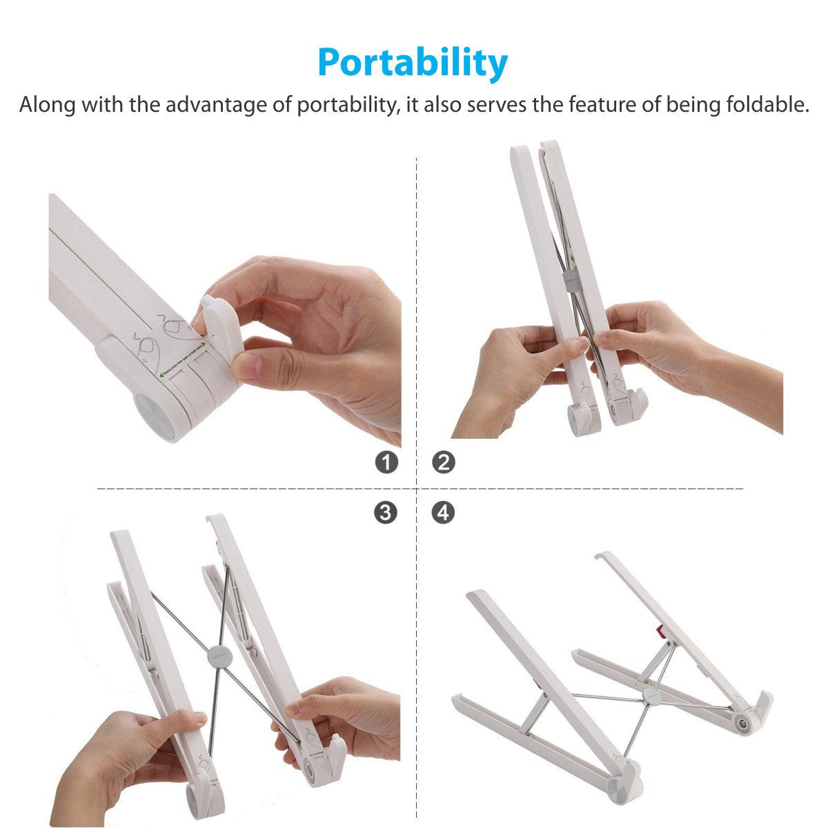 Portronics POR-835 My Buddy Lite Foldable Laptop Stand (Silver)