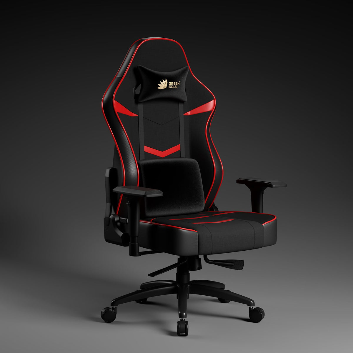Green Soul Monster Ultimate Series T | Multi-Functional Ergonomic Gaming & Office Chair| Premium Spandex & PU Leather Fabric | Adjustable Neck, Lumbar Pillow | 4D Adjustable Armrests (Full Black)