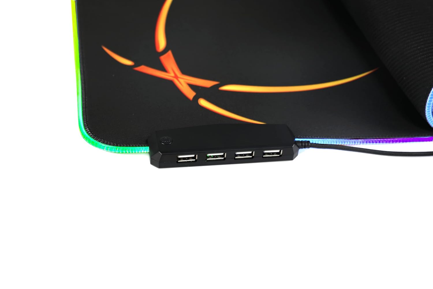 Cosmic Byte Equinox RGB Mousepad with 4 Port USB Hub, 1000x300x4MM (Black)