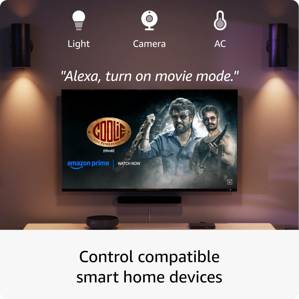 Amazon Fire TV Stick 4K Select (newest model), start streaming in 4K, Alexa voice search, stream lakhs of movies & episodes, free and live TV
