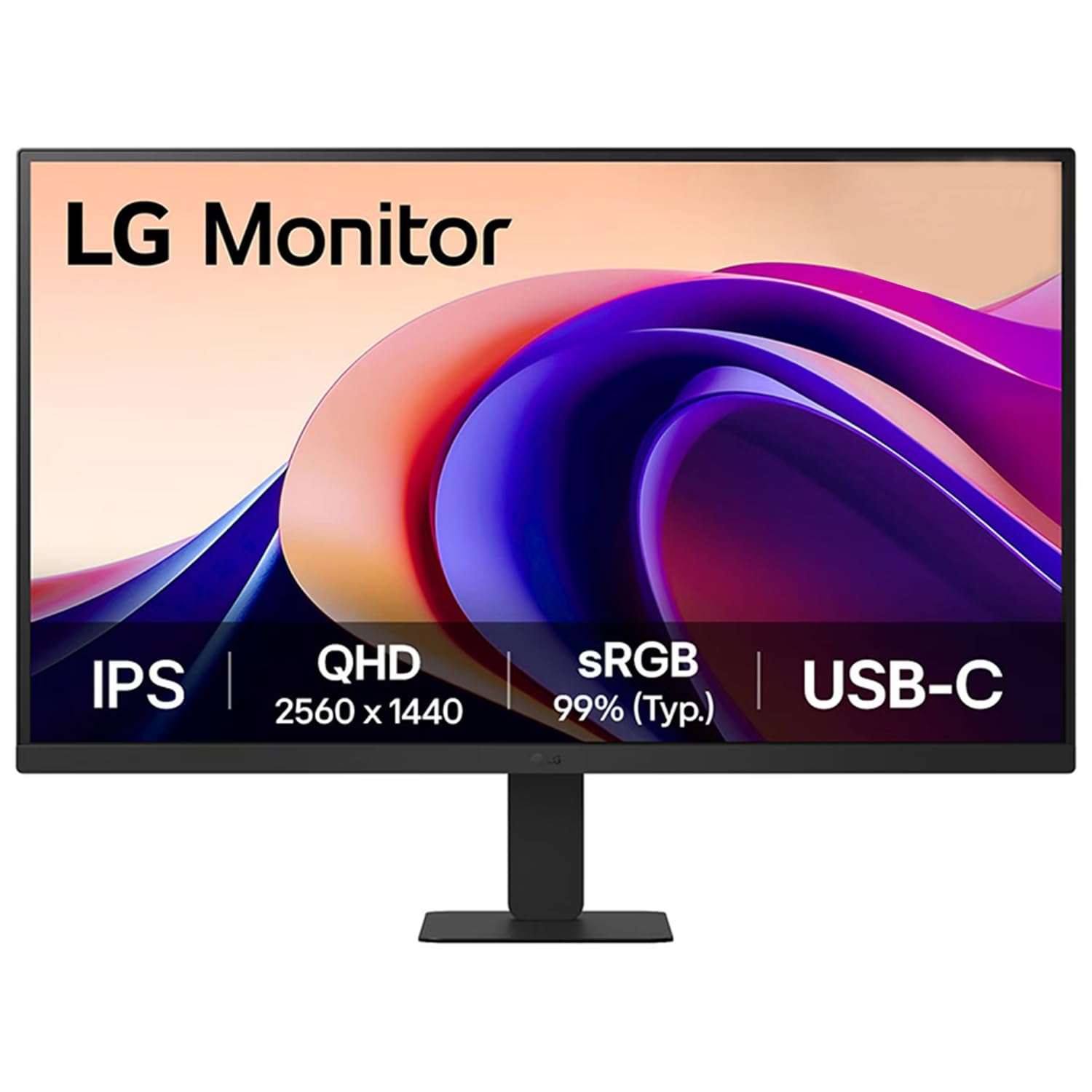 LG 32U631A IPS QHD (2560x1440) Monitor, 32 Inch, 100Hz, sRGB 99% (Typ.), HDR10, USB-C with PD 15W, HDMI, 3 Side Virtual Borderless, Head Phone Out, Reader Mode, Flicker Safe, 3 Years Warranty, Black