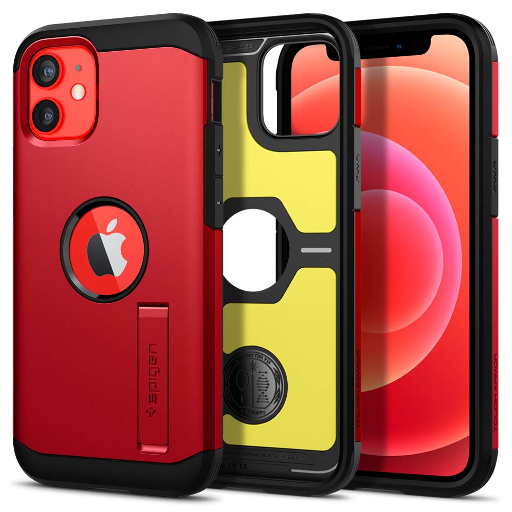 Spigen Tough Armor Back Cover Case Compatible with iPhone 12 mini (TPU + Poly Carbonate | Black)