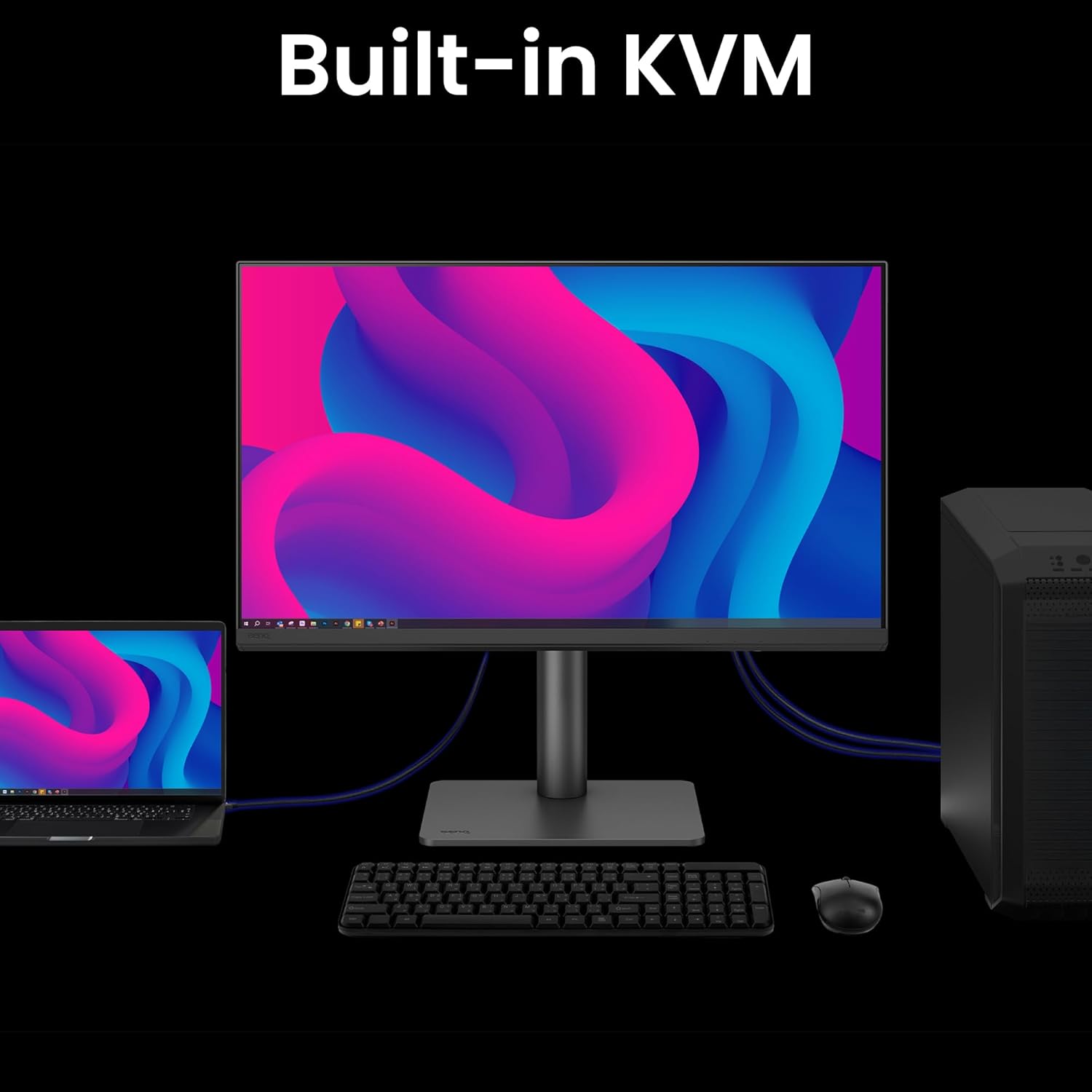 BenQ PD2706QN 27” 2K QHD (2560x1440) 100Hz IPS Color Accurate Monitor for Designers| 95% P3| 100% sRGB/Rec.709| 90W USB-C|Software Calibration| Daisy Chain|Nano Matte Panel| Pantone & Calman Certified