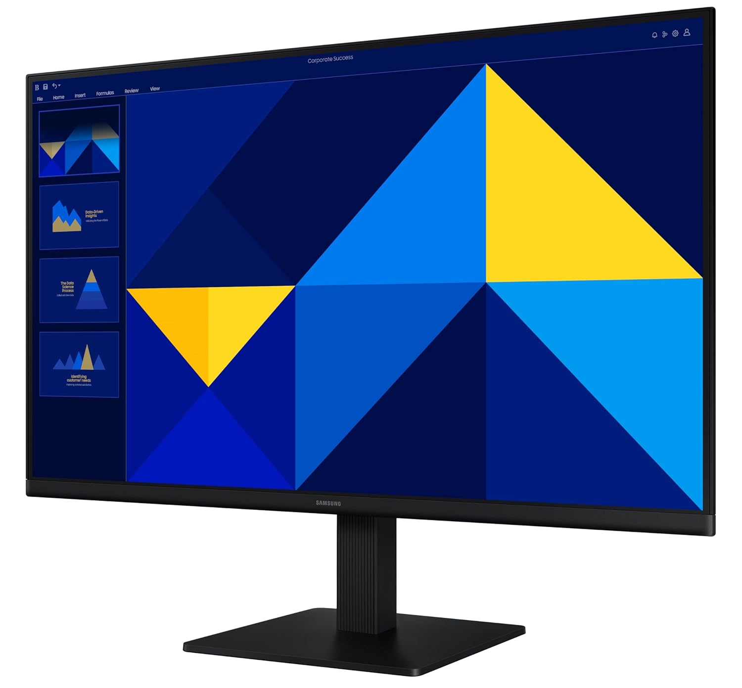 Samsung 27" (68.6 cm) S3 Flat Monitor|Super Slim Borderless Design|IPS Panel|FHD 1920 x 1080|100 Hz|5 ms|Ports-HDMI,VGA|Game Mode||Eye Saver Mode||Wall Mountable|LS27D300GAWXXL|Black