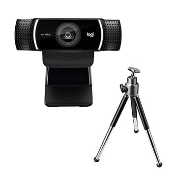 Logitech C922 Pro Stream Webcam, HD 1080p/30fps or HD 720p/60fps, Digital, Hyperfast Streaming, Stereo Audio, HD Light Correction, Autofocus, for YouTube, Twitch, XSplit - Black