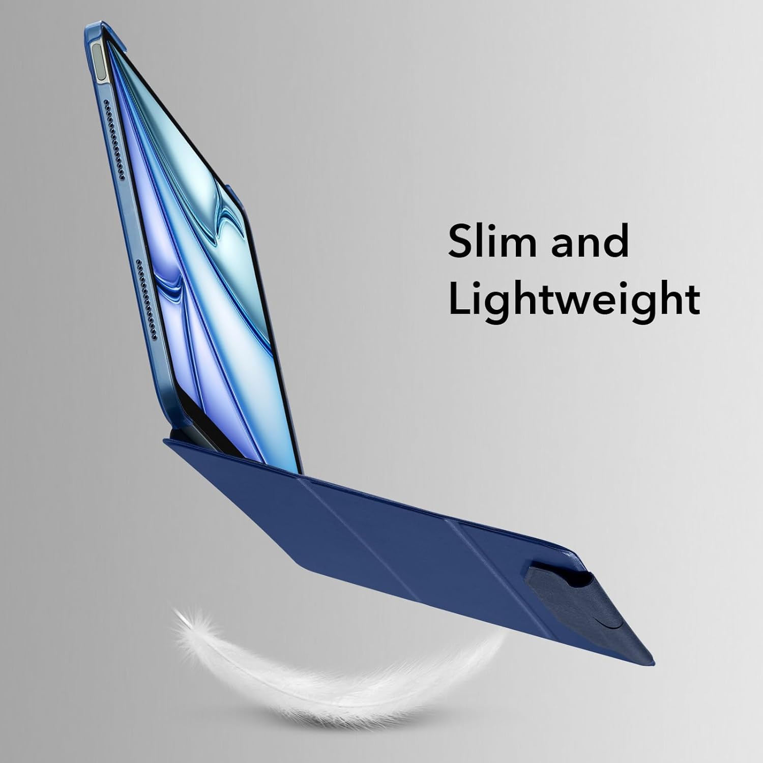 ESR for iPad Air 11 inch Case M3/M2 (2025/2024), iPad Air 7th/6th/5th/4th Generation Cover Case 2022/2020, Smart Trifold Stand with Clasp, Support Pencil Pro/USB-C Charging, Ascend Series, Navy Blue