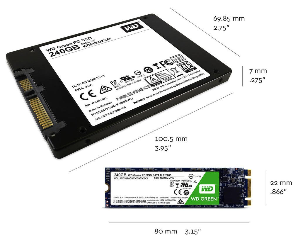 WD Western Digital Green 120GB SATA III M.2 Internal SSD (WDS120G1G0B)
