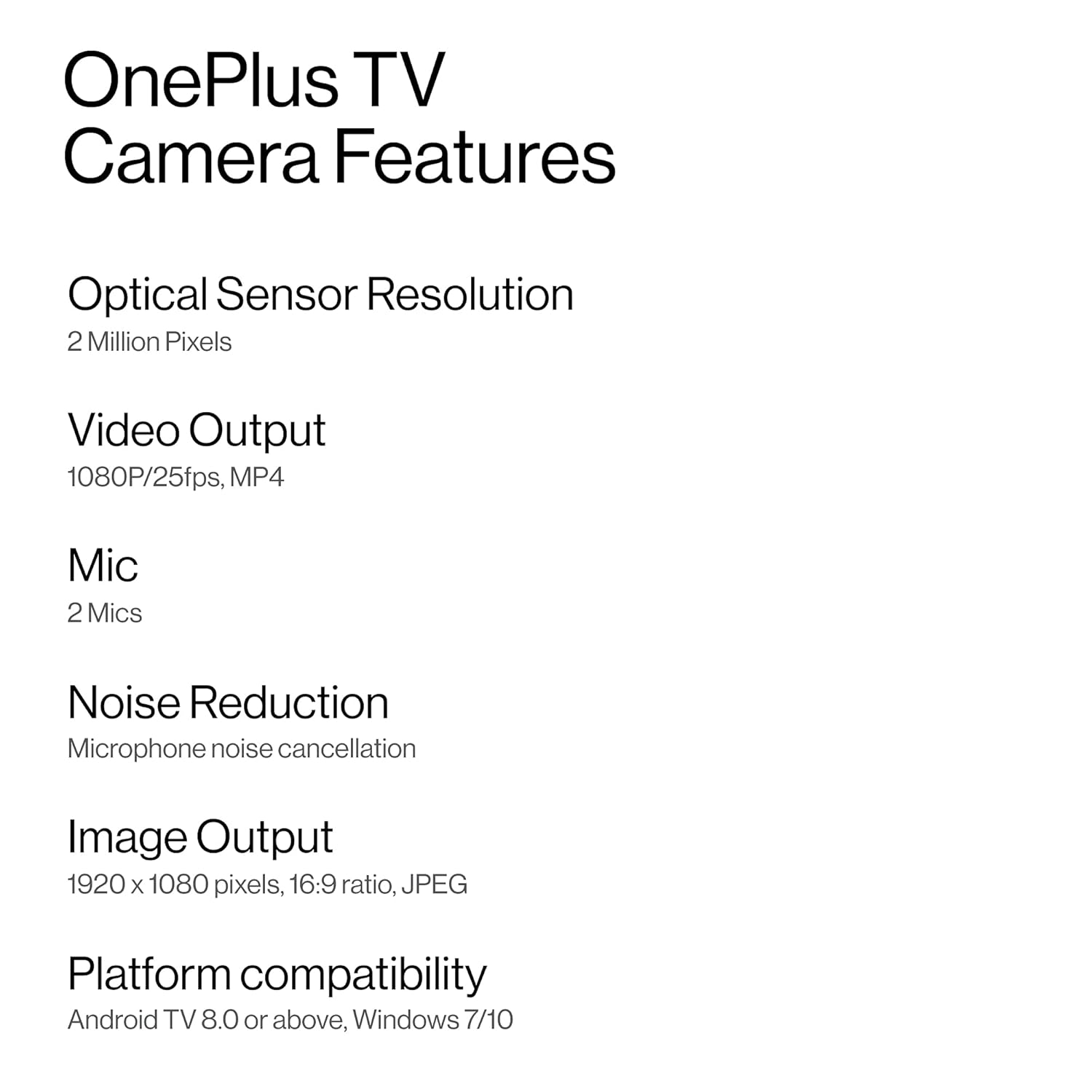 OnePlus Full HD USB Resolution TV Camera (only Compatible for OnePlus Q and U Series TVs) | Privacy Protection (Grey) (2021 Model)