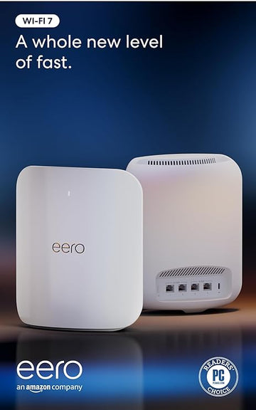 Amazon eero Max 7 mesh wifi system (newest model) - Supports internet plans up to 10 Gbps, Coverage up to 5,000 sq. ft., Connect 500+ devices, 2-pack