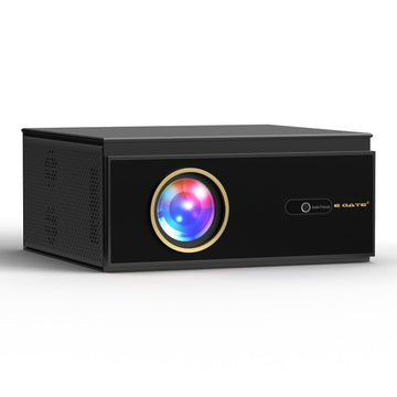 E GATE Duster 9X 100% Dust Proof Automatic Android Projector, Ultra Bright 1000 ISO Lumens & 2100FC, Native 1080p & 4k Ultra HDR, 2 HDMI with ARC, Bluetooth & Dual-Band Wifi6, Android TV, 2GB + 32GB