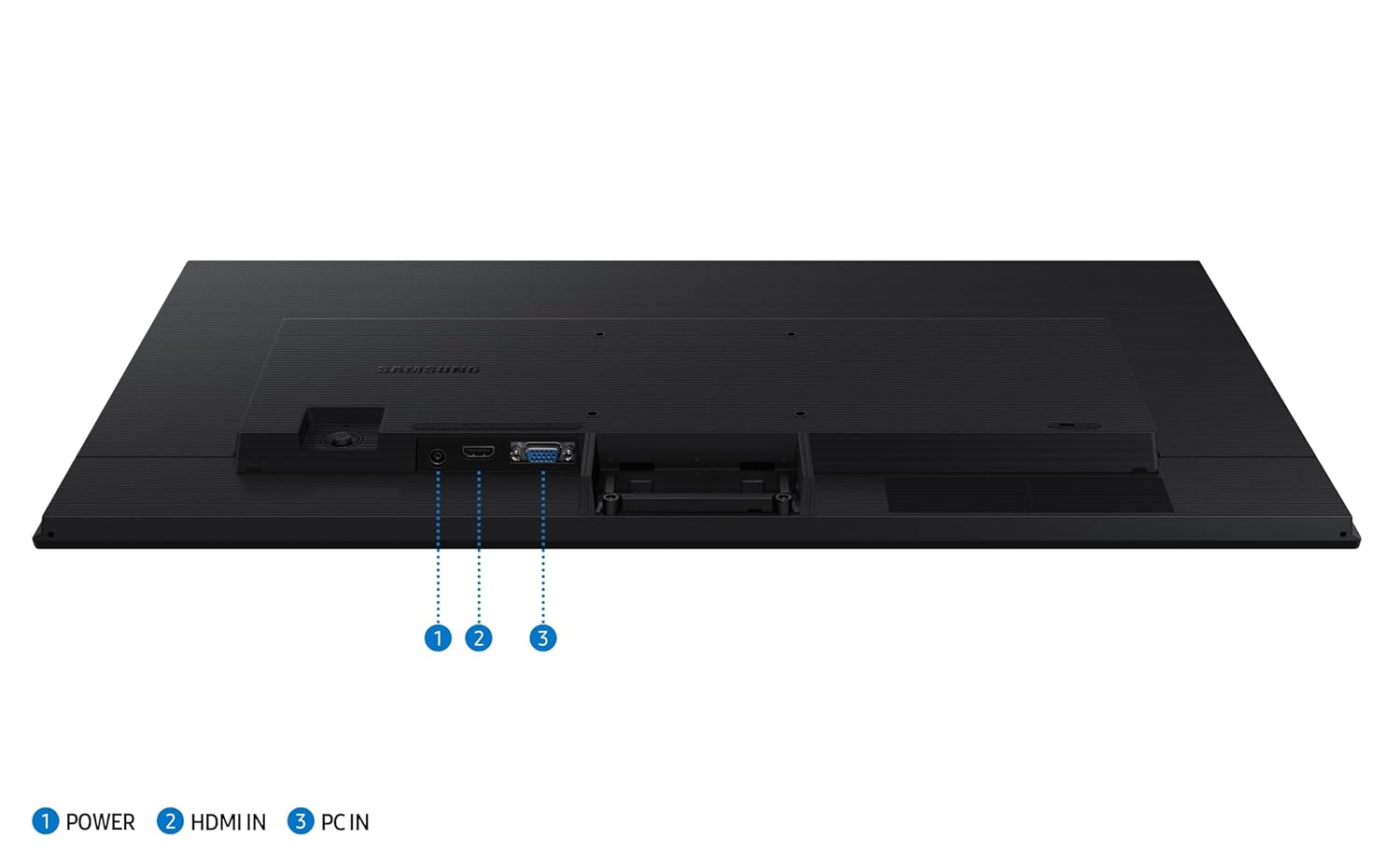 Samsung 27" (68.6 cm) S3 Flat Monitor|Super Slim Borderless Design|IPS Panel|FHD 1920 x 1080|100 Hz|5 ms|Ports-HDMI,VGA|Game Mode||Eye Saver Mode||Wall Mountable|LS27D300GAWXXL|Black