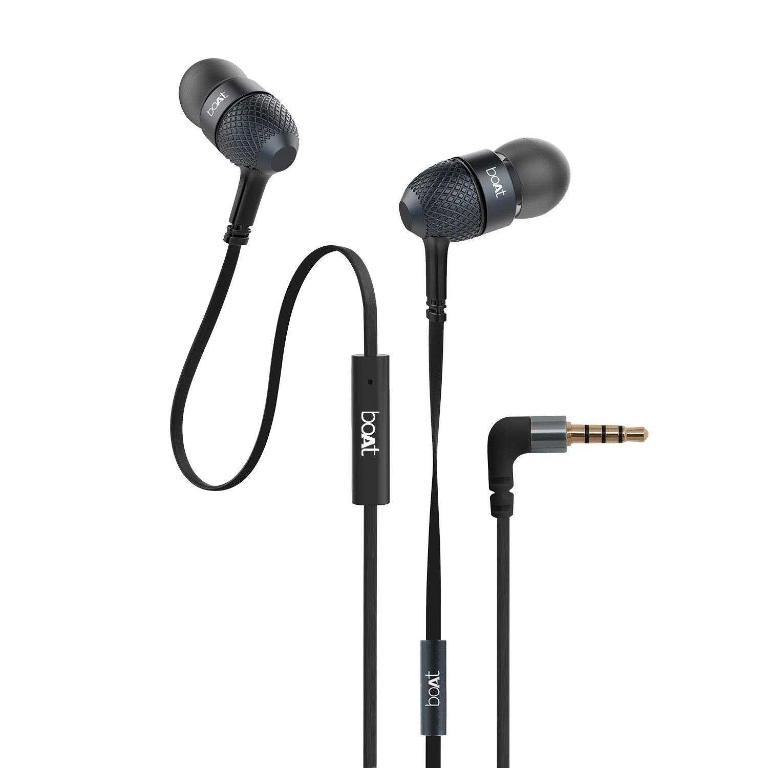 boAt Bassheads 225 Wired in Ear Earphone with Mic (Black)